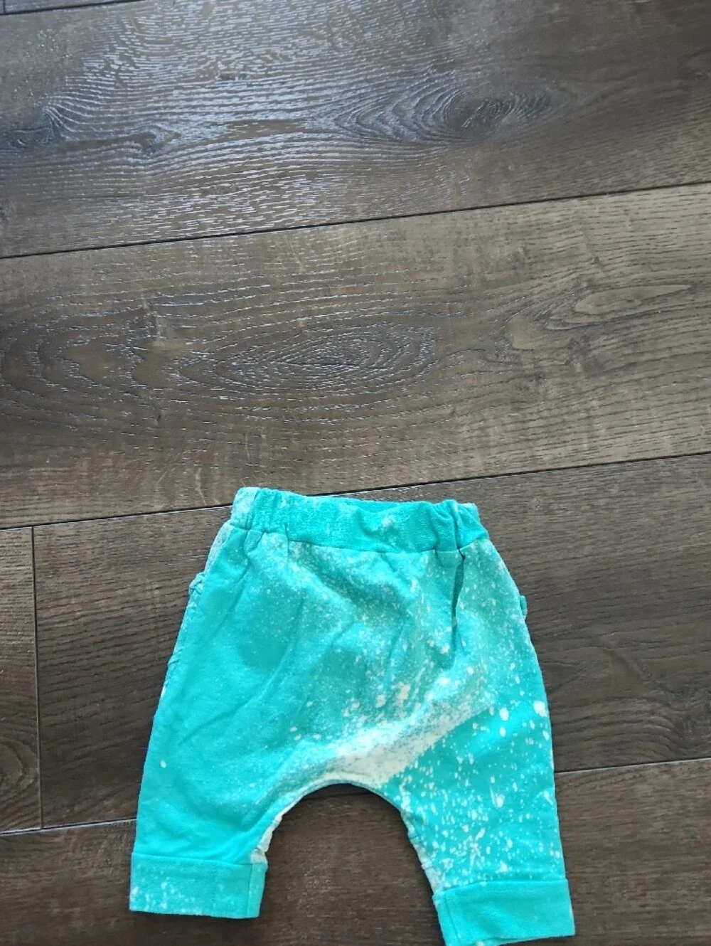 Kids Teal Tie-Dye Pants by